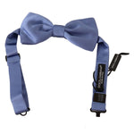 Dolce & Gabbana Purple 100% Silk Adjustable Neck Papillon Bow Tie Necktie