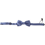 Dolce & Gabbana Purple 100% Silk Adjustable Neck Papillon Bow Tie Necktie