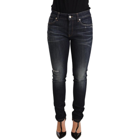 Dolce & Gabbana Chic Blue Slim Skinny Jeans Dolce & Gabbana Dark Slate Gray