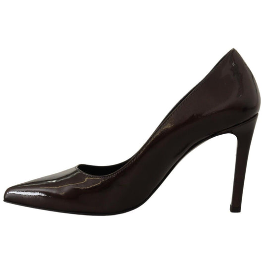 Sofia Elegant Brown Leather Heels Pumps WOMAN PUMPS Sofia Black