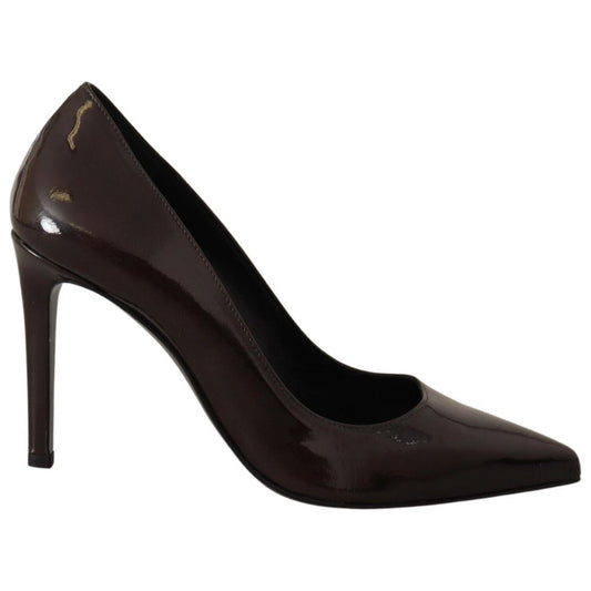 Sofia Elegant Brown Leather Heels Pumps WOMAN PUMPS Sofia Black