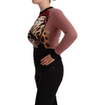 Dolce & Gabbana Pink Cashmere Crewneck Sartoria Pullover Sweater WOMAN SWEATERS