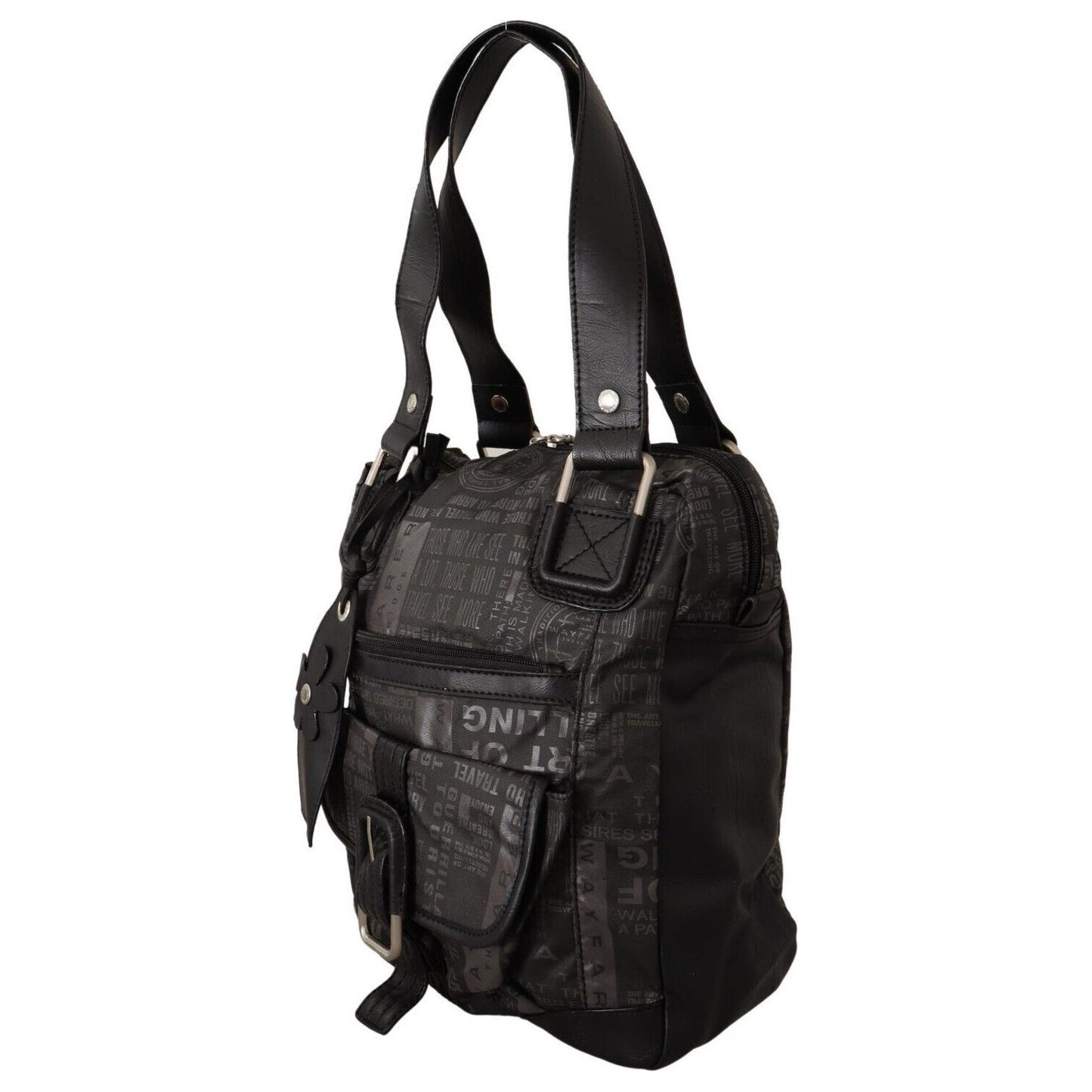 WAYFARER Black Printed Logo Shoulder Handbag Purse Bag