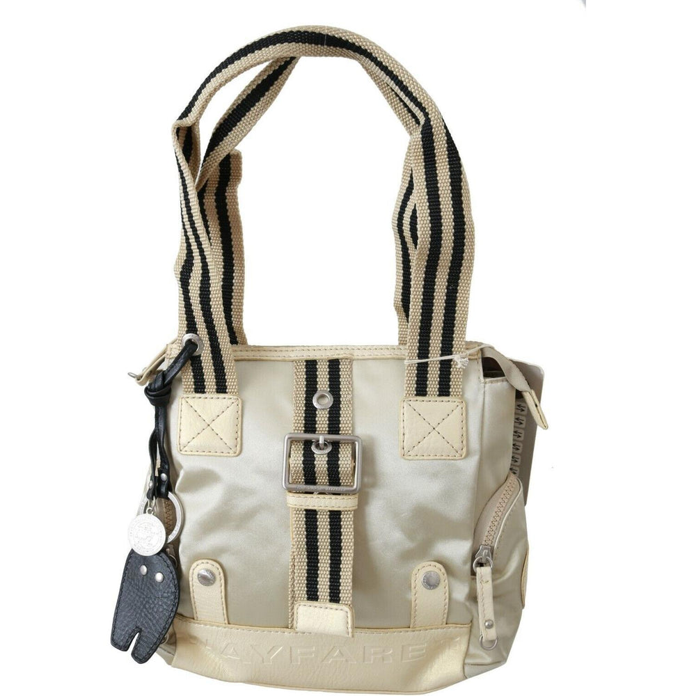 WAYFARER Beige Handbag Shoulder Tote Fabric Purse WOMAN TOTES