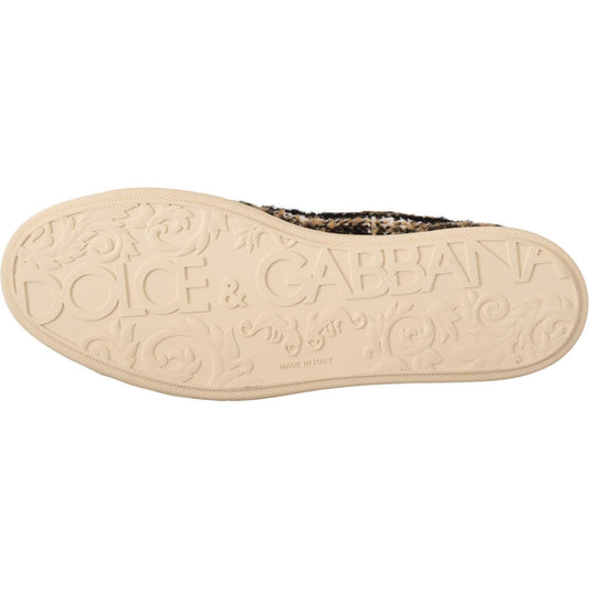 Dolce & Gabbana Beige High Top Fashion Sneakers MAN SNEAKERS Dolce & Gabbana Wheat