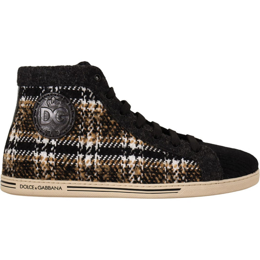 Dolce & Gabbana Beige High Top Fashion Sneakers MAN SNEAKERS Dolce & Gabbana Tan