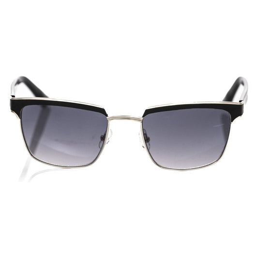 Frankie Morello Black Metallic Fibre Men Sunglass