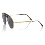 Frankie Morello Brown Metallic Sunglasses for Men