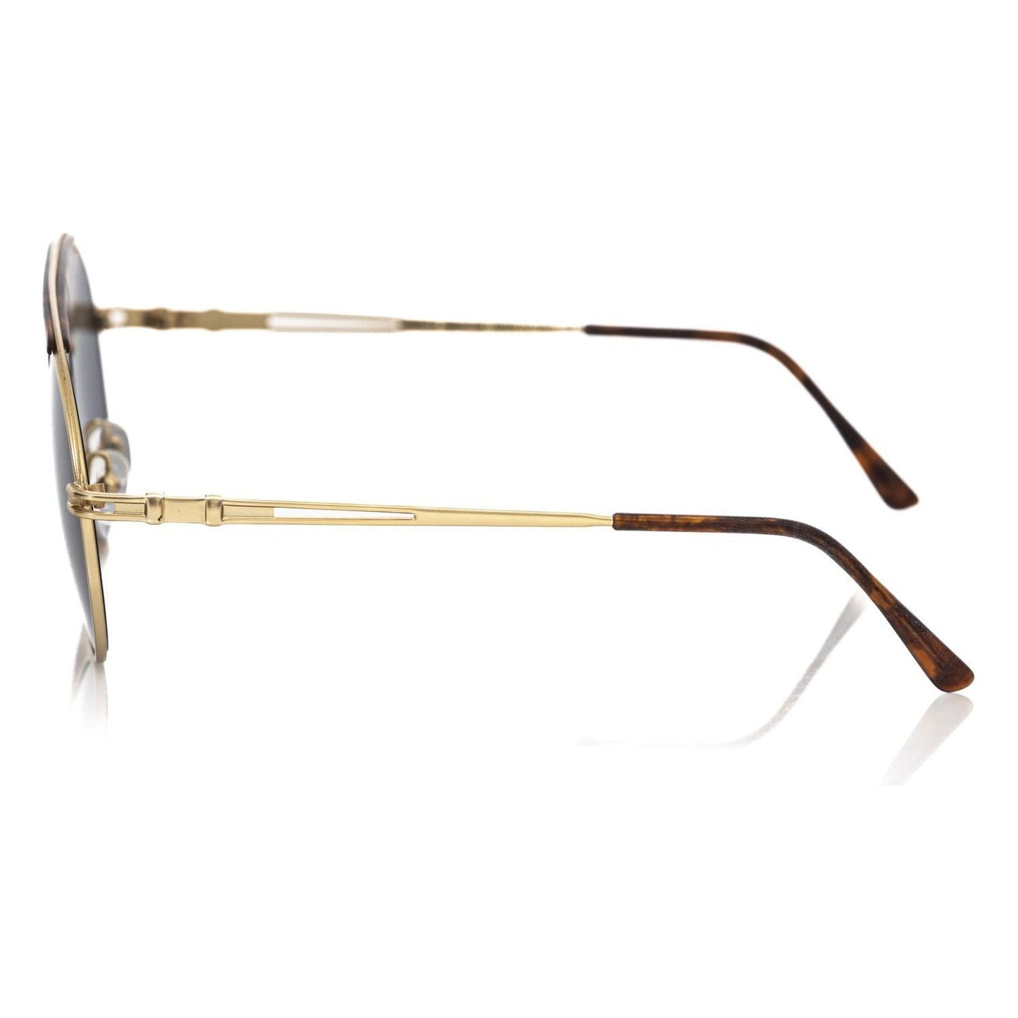 Frankie Morello Brown Metallic Fibre Men Sunglass