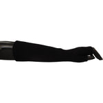 Dolce & Gabbana Black Knitted Fingerless Elbow Length Gloves LB3060 - 7.5