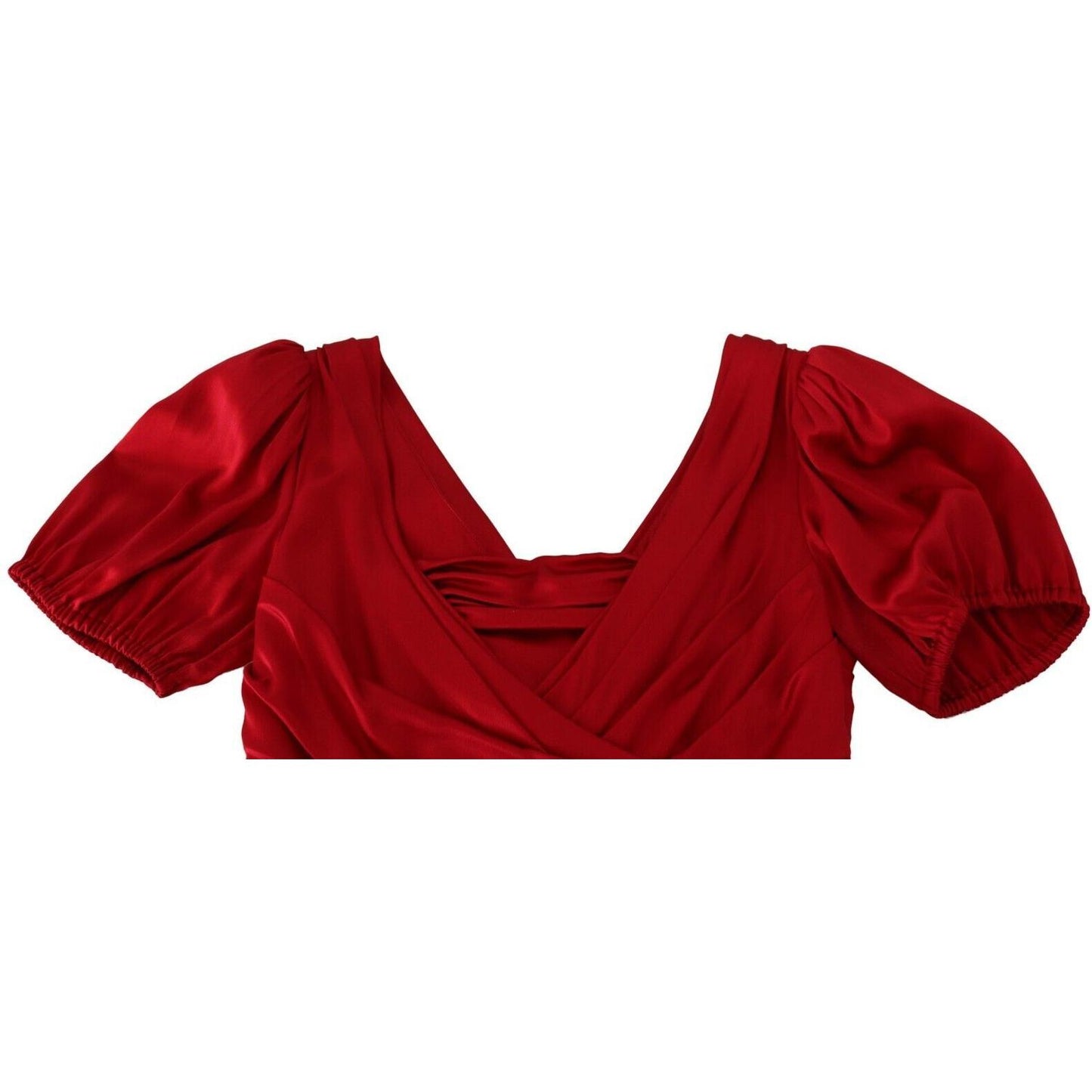Dolce & Gabbana Red Silk Stretch Sheath Mermaid Gown Dress