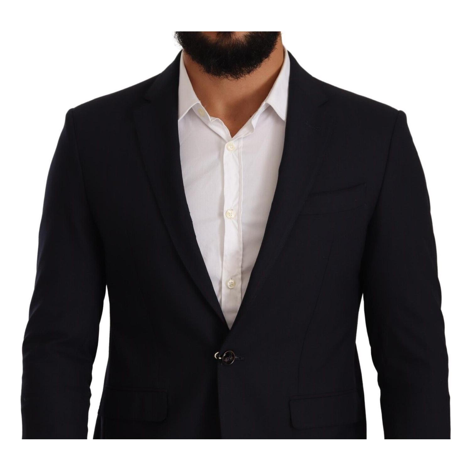 Domenico Tagliente Black Single Breasted One Button Suit Jacket
