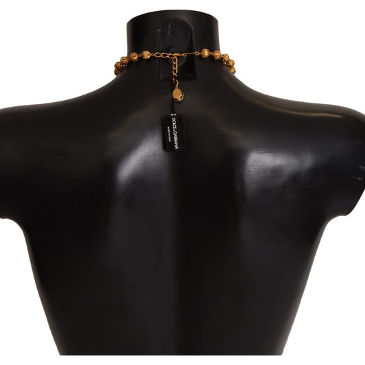 Dolce & Gabbana Multicolor Crystal Statement Necklace Necklace Dolce & Gabbana Black