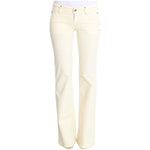 Costume National Chic Off-White Flared Designer Jeans Costume National Beige
