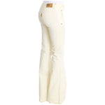 Costume National Chic Off-White Flared Designer Jeans Costume National Antique White