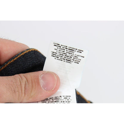 Costume National Blue Cotton Stretch Slim Fit Jeans