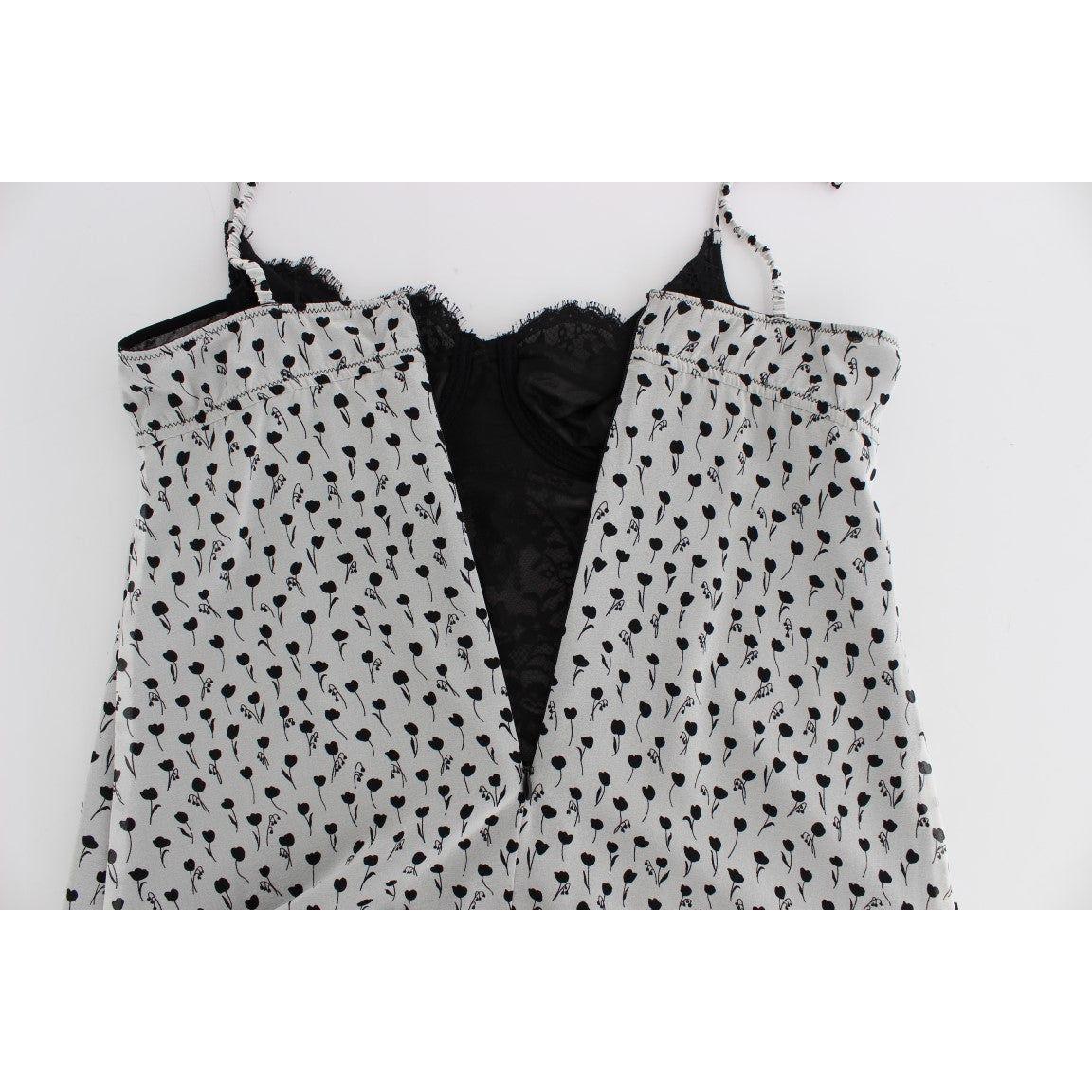 Dolce & Gabbana Black Silk Lace Babydoll Lingerie Top