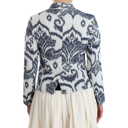 Christian Pellizzari Blue White Blazer Suit Jacket