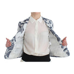 Christian Pellizzari Blue White Blazer Suit Jacket Blazer Jacket