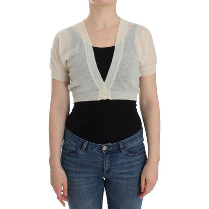 Ermanno Scervino White Wool Cardigan Sweater