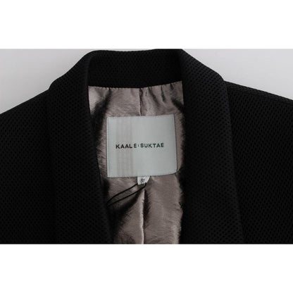 KAALE SUKTAE Black Coat Trench Long Draped Jacket Blazer