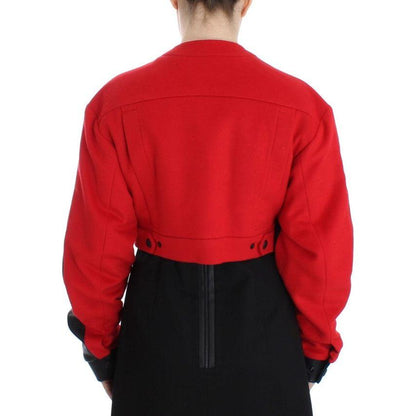 KAALE SUKTAE Black Short Croped Coat Bomber Jacket