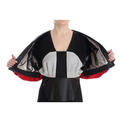 KAALE SUKTAE Black Short Croped Coat Bomber Jacket