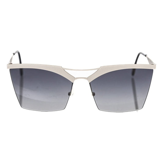 Frankie Morello Silver Metallic Women Sunglass Frankie Morello Light Slate Gray