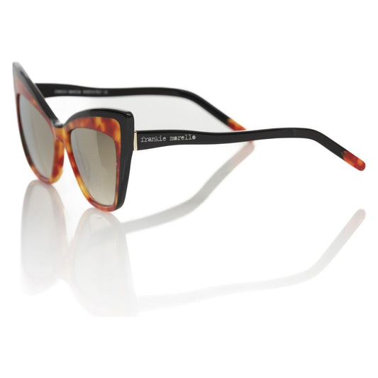 Frankie Morello Brown Acetate Women Sunglass Frankie Morello Dark Slate Gray