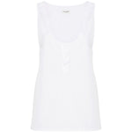 Saint Laurent semi-sheer Henley Tank Top Topwear