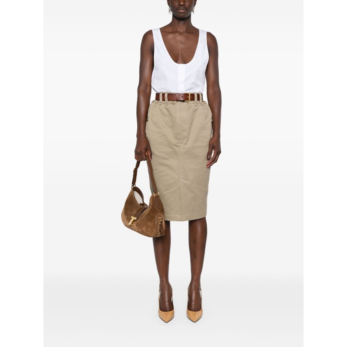 Saint Laurent semi-sheer Henley Tank Top Topwear