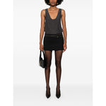 Saint Laurent Henley-neck silk tank top Topwear