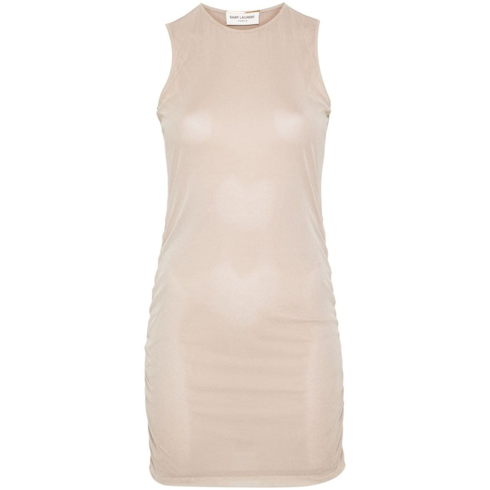 Saint Laurent Short Dress With Ruffles Dresses