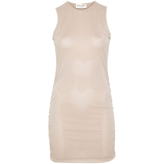 Saint Laurent Short Dress With Ruffles Dresses