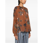 Forte Forte mix-print semi-sheer shirt Shirts