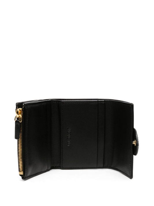 JACQUEMUS Le Compact Bambino leather wallet Black Wallets JACQUEMUS Black
