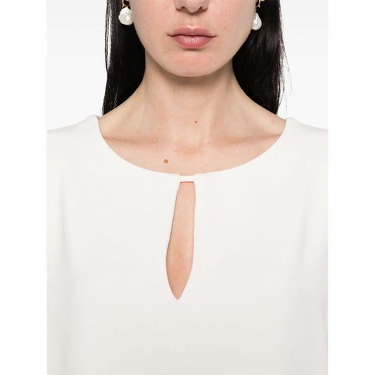 Alberto Biani Blouse with teardrop opening Shirts Alberto Biani Antique White