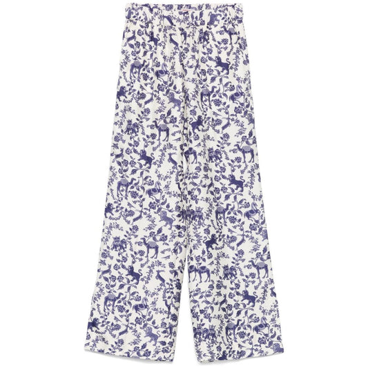 Alberto Biani printed trousers Trousers Alberto Biani Light Gray