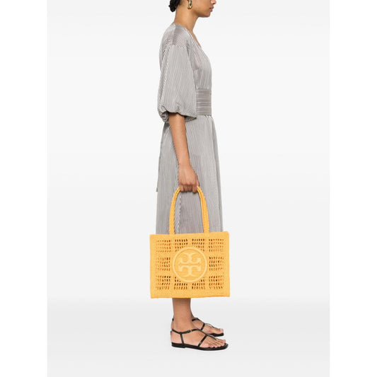 Tory Burch Ella Small hand worked shopping bag Shopper Tory Burch White Smoke