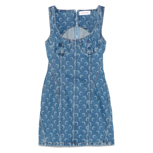MARINE SERRE Dresses Clear Blue