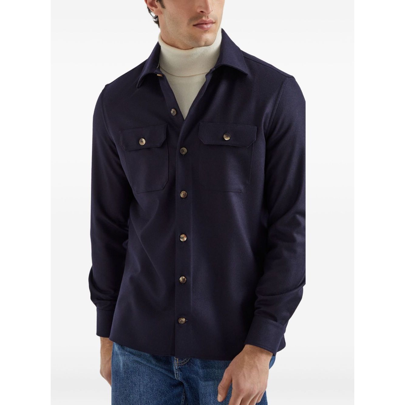 Brunello Cucinelli Shirts Blue Shirts