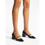 Jimmy Choo Elisa 45 Nappa and Patent Leather Pumps ELISA45PTZBLACK/BLACK-AI25