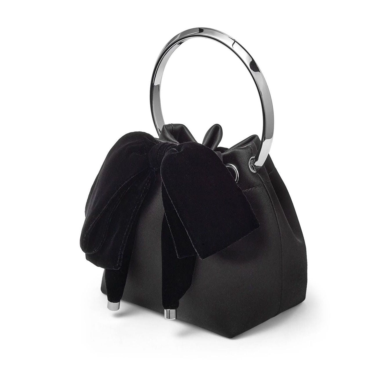 Jimmy Choo Bon Bon bow-detail Bucket Bag BONBONCHQBLACK-AI25