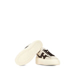 Hogan Pre Sneakers Hogan H-Stripes beige leather sneakers with lace-up fastening and H-stripes, featuring logo-print tongue and branded insole.