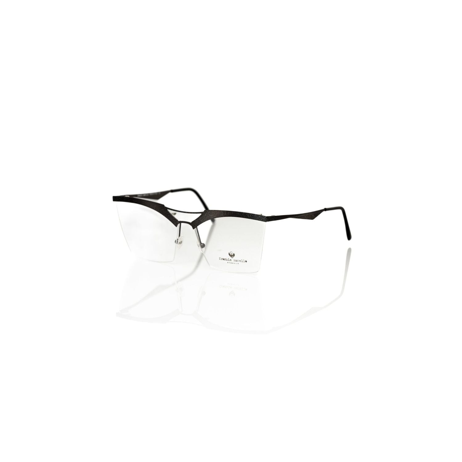 Frankie Morello Black Metallic Fibre Glasses Frame