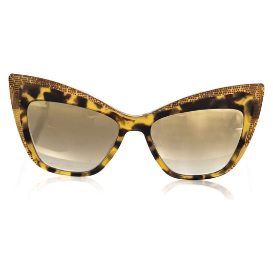 Frankie Morello Brown Acetate Women Sunglass Frankie Morello Dark Khaki