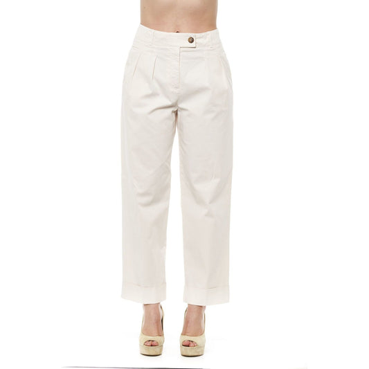 Peserico Beige Wide Palazzo Pants Peserico Antique White