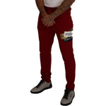 Dolce & Gabbana Elegant Red Jogging Pants with Drawstring Closure Dolce & Gabbana Black