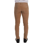 Dolce & Gabbana Brown Corduroy Cotton Skinny Slim Fit Jeans