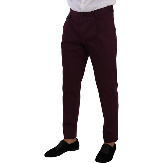 Dolce & Gabbana Elegant Purple Chinos for the Modern Man Dolce & Gabbana Black